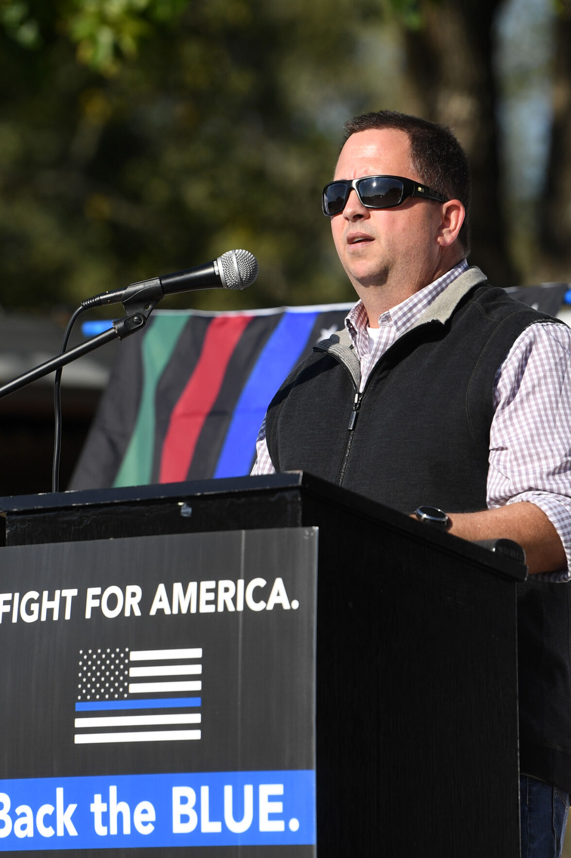 Back the Blue first responders rally